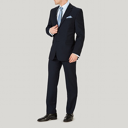 Navy Plain Pick n Pick Wool Suit