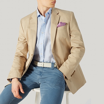 Beige Cotton Summer Jacket