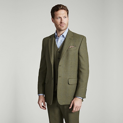 Green Tweed Blue and Yellow Overcheck Jacket