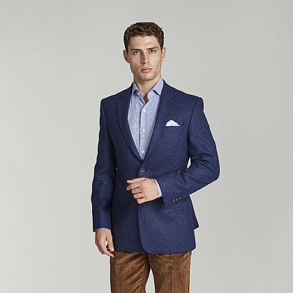 Plain Blue Wool Jacket