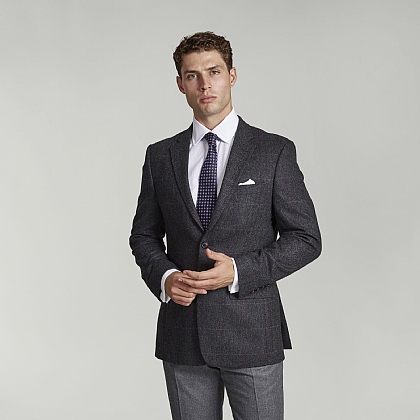 Charcoal Check Tweed Jacket