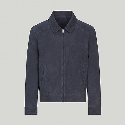 Navy Suede Blouson