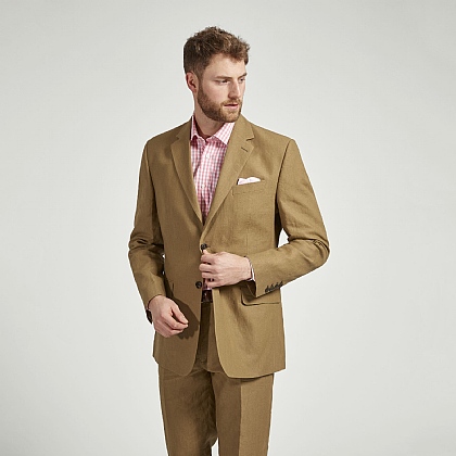 Coffee Linen Jacket