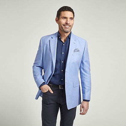 Sky Linen and Cotton Jacket