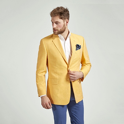 Yellow Linen and Cotton Jacket