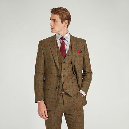 Khaki Tweed Check Jacket