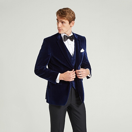 Navy Velvet Jacket
