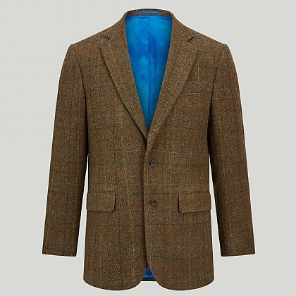 Mens Clothing Jackets Blazers Harvie & Hudson Brown Donegal Tweed Jacket for Men 