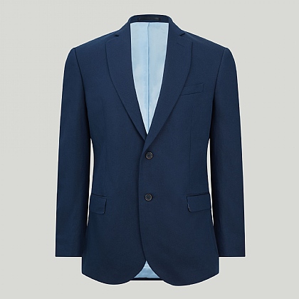 Blue Cotton and Linen Jacket