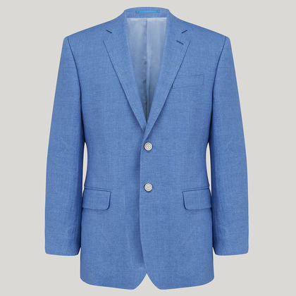 Blue 100% Linen Jacket