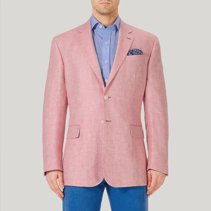 Pink 100% Linen Jacket
