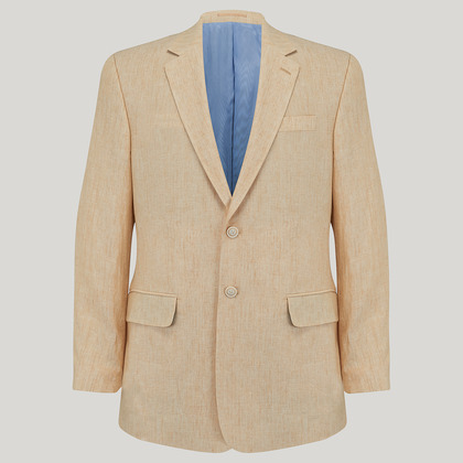 Wheat Plain Linen Jacket