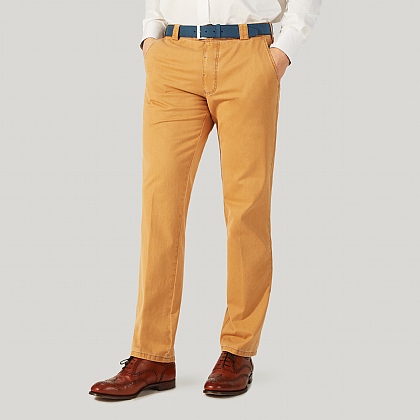 Orange Cotton Classic Fit Trouser