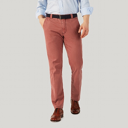 Pink Cotton Classic Fit Trouser