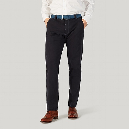 Navy Cotton Classic Fit Trouser