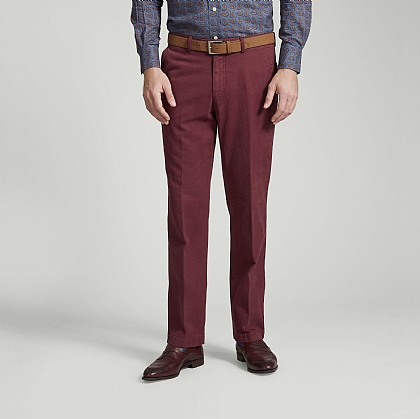 Burgundy Cotton Chino