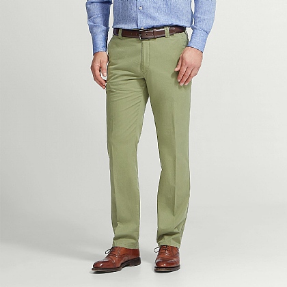Mid Green Meyer Cotton Classic Trouser