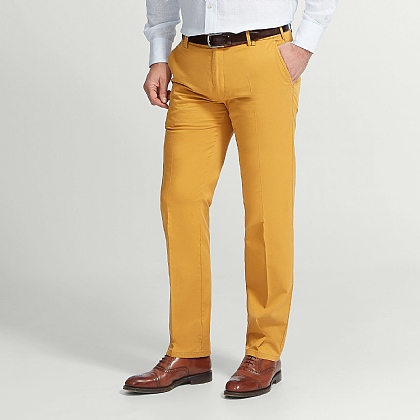 Mustard Meyer Cotton Classic Trouser