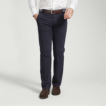 Navy Meyer Cotton Classic Trouser