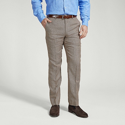 Biscuit Melange Unfinished Trouser