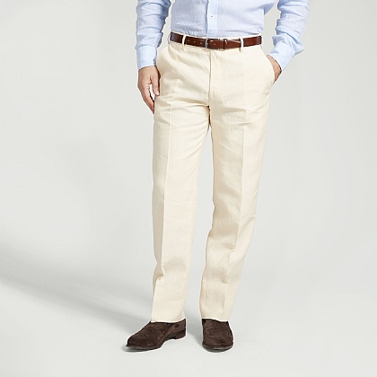 Cream Linen Trouser
