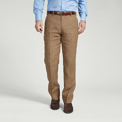 Coffee Linen Trouser