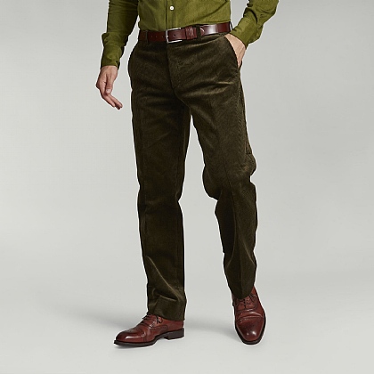 Olive Green English Cord Trouser