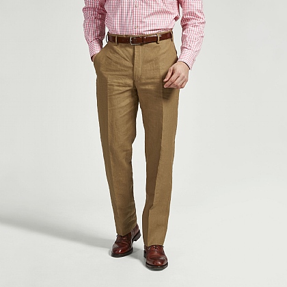 Coffee Linen Trouser