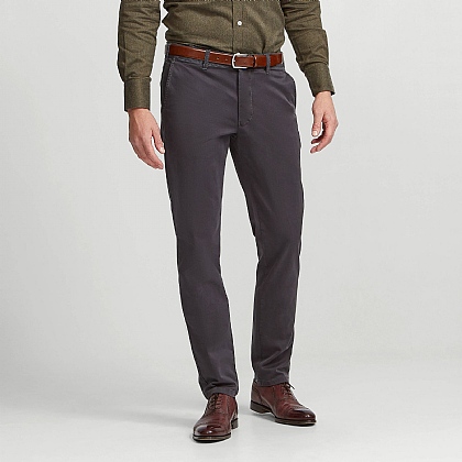 Dark Grey Meyer Cotton Tailored Trousers