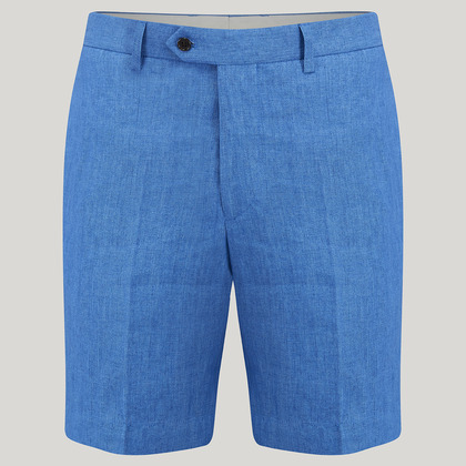 Blue Linen Shorts
