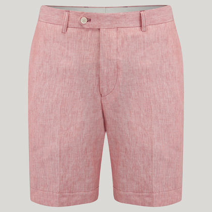 Red Linen Shorts