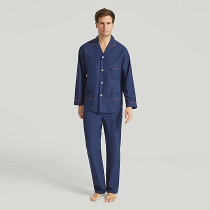 Plain Navy Cotton Pyjama
