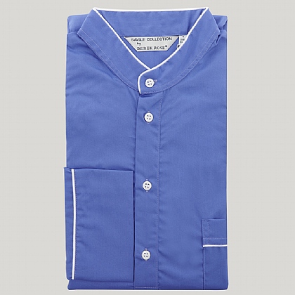 Sax Blue Grandad Collar Nightshirt