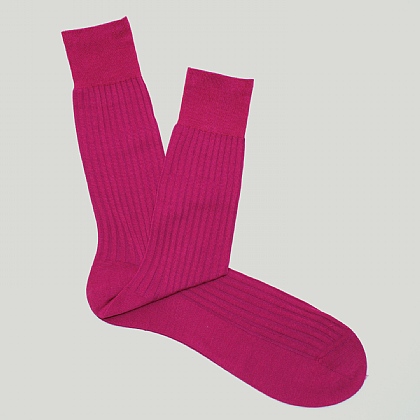 Fuschia Pink Cotton Socks