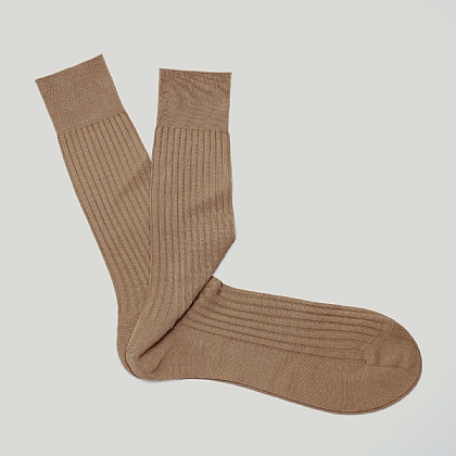 Light Khaki Cotton Socks