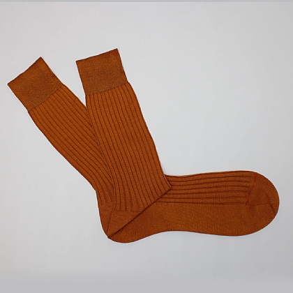 Dark Orange Cotton Sock