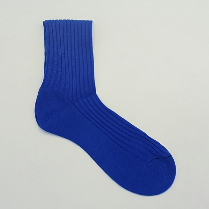 Sapphire Blue Cotton Sock