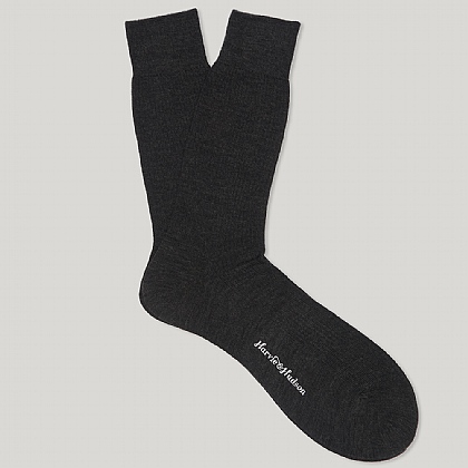 Charcoal Short Merino Wool Socks
