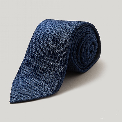 Light Navy Silk Grenadine Tie