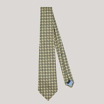 Gold Multilink Woven Silk Tie