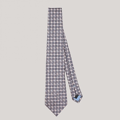 Pink Multilink Woven Silk Tie