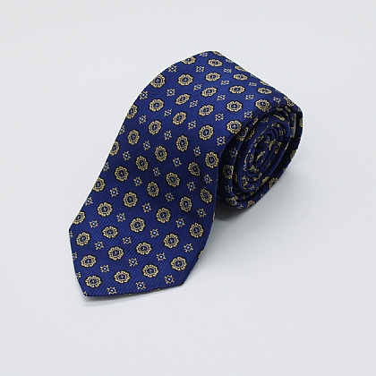 Medallions Woven Silk Tie | Blue Mix main image 0