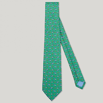 Green Pelican Italian Silk Tie