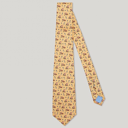 Yellow Deck Chair Italian Silk Tie
