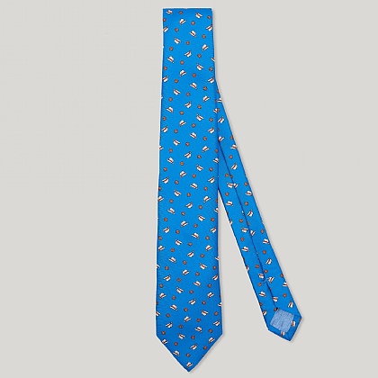 Blue Fedora Italian Silk Tie