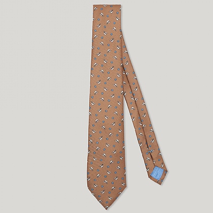 Brown Fedora Italian Silk Tie