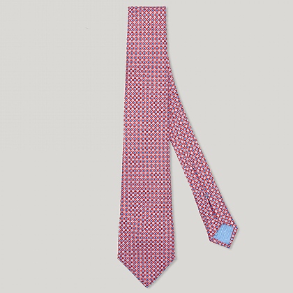 Red Circle Spot Italian Silk Tie
