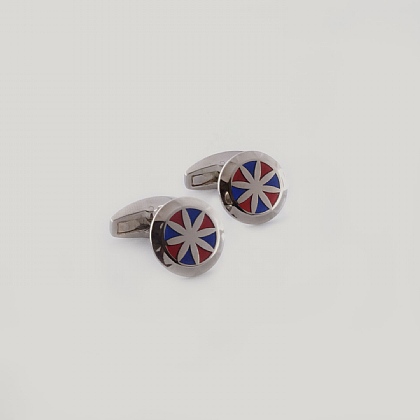 Red and Blue Lynfield Circle Star Cufflink
