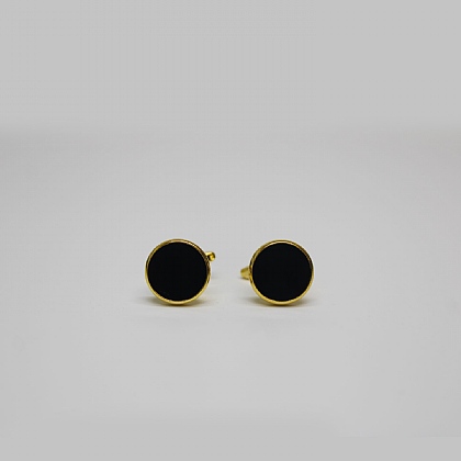 Black and Gold Oval Link