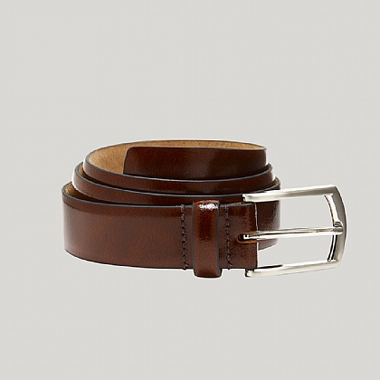 Brown Leather Feather Edge Belt